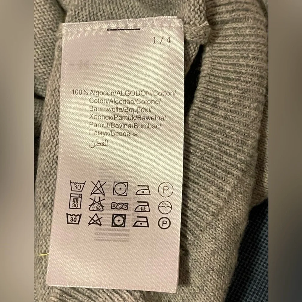 Mayoral Light Gray Kids Sweater with Tennis Embroidered Accents